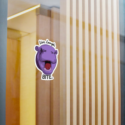 Live. Laugh. Bite!  Moo Deng Stickers