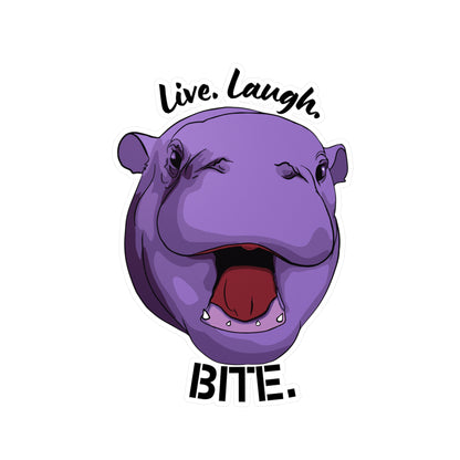 Live. Laugh. Bite!  Moo Deng Stickers