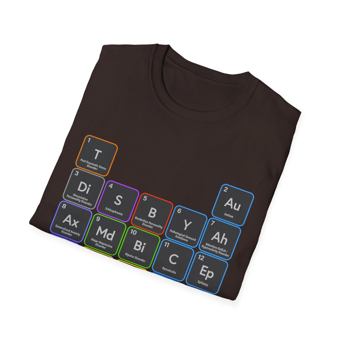 Periodic Table of Psychiatry: Unisex Softstyle T-Shirt