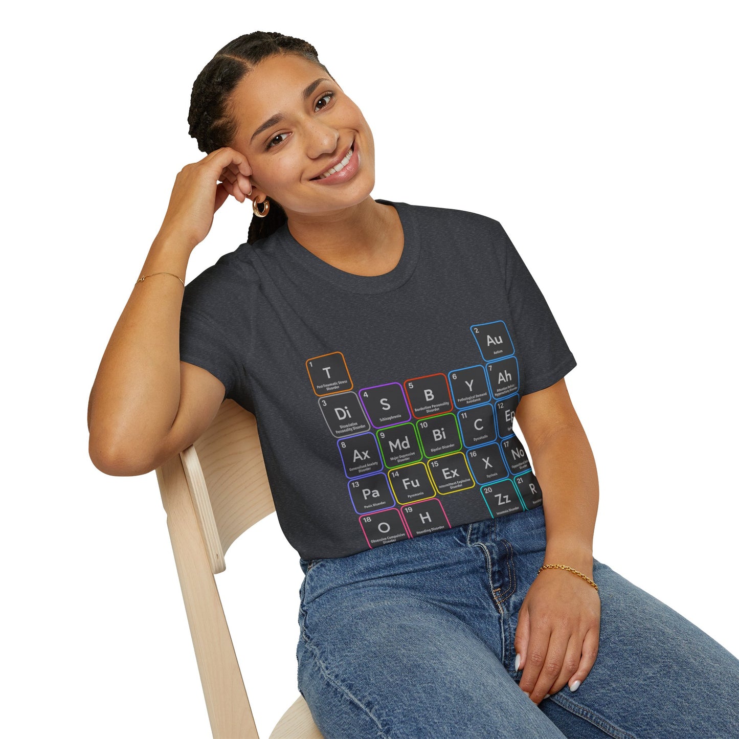 Periodic Table of Psychiatry: Unisex Softstyle T-Shirt