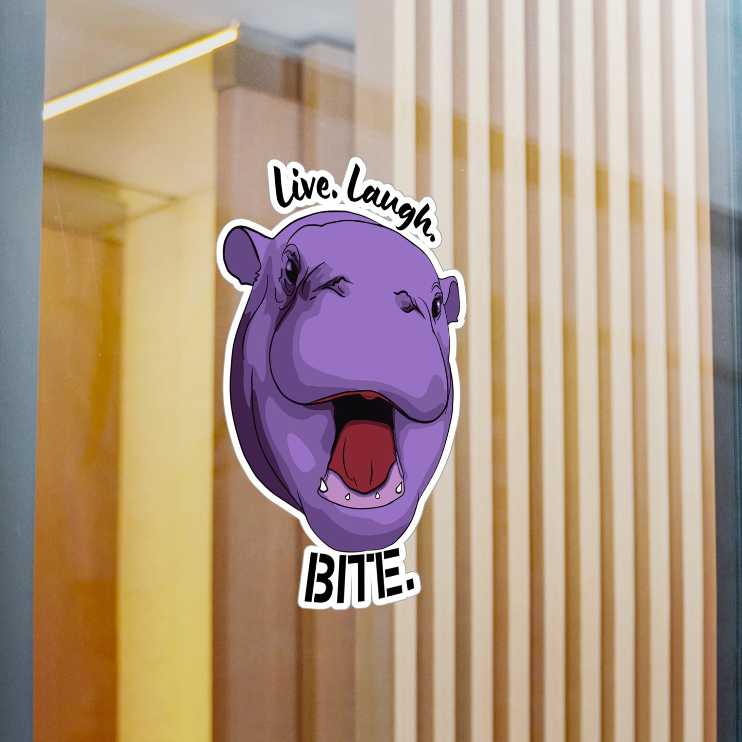 Live. Laugh. Bite!  Moo Deng Stickers