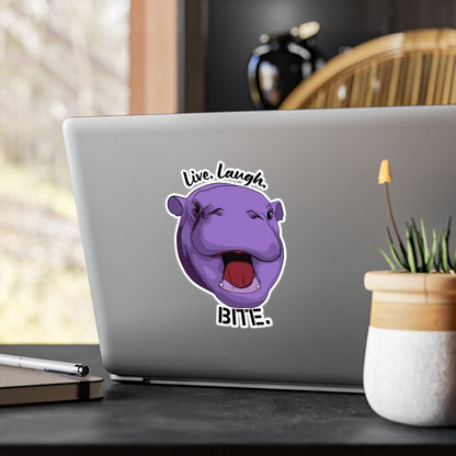 Live. Laugh. Bite!  Moo Deng Stickers