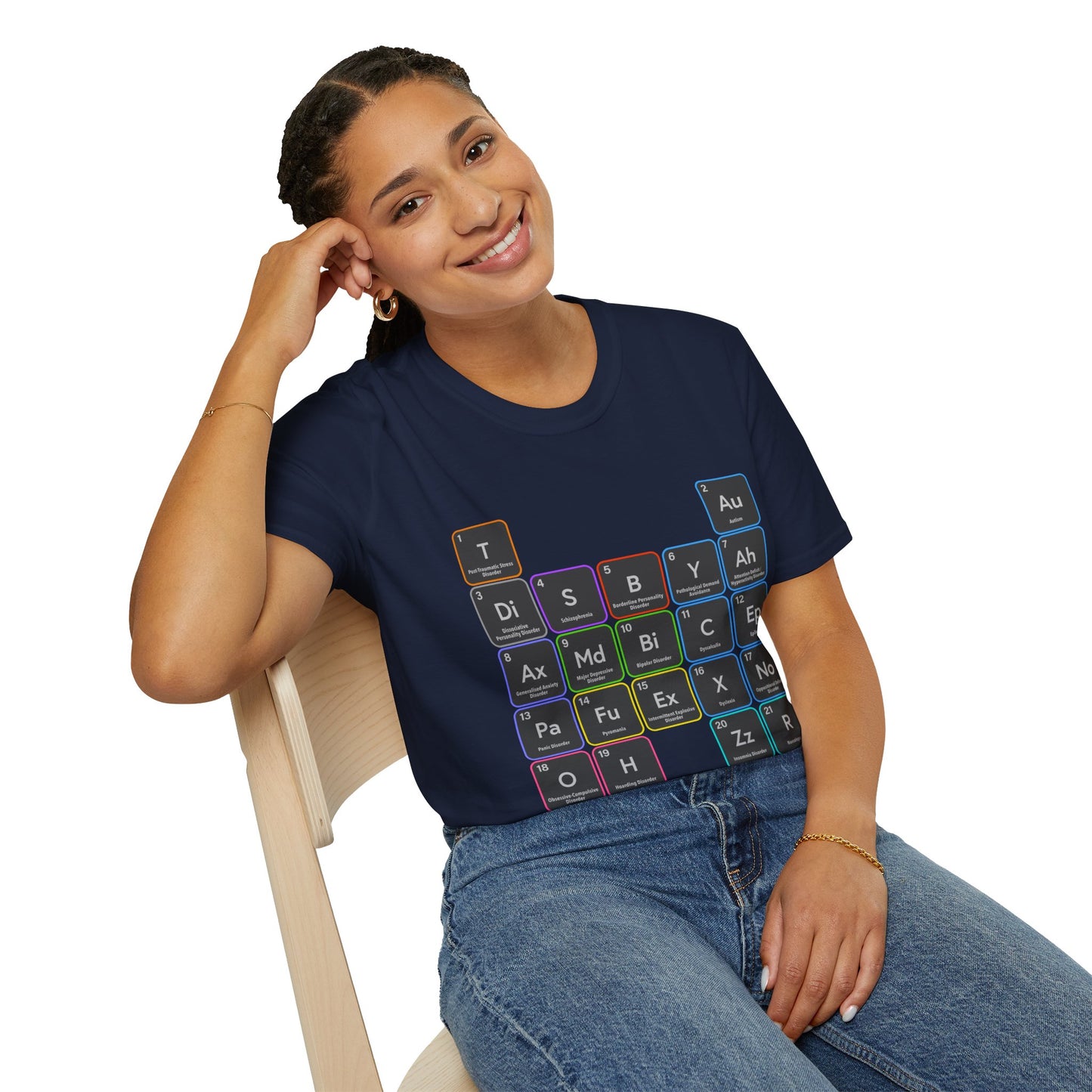 Periodic Table of Psychiatry: Unisex Softstyle T-Shirt