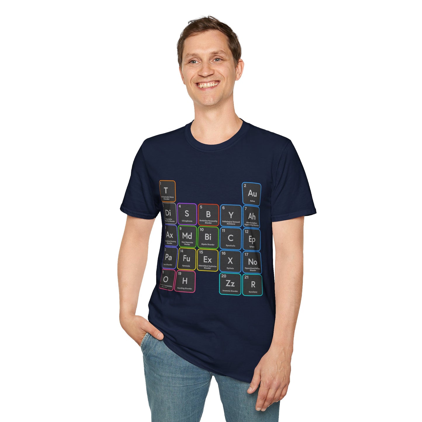 Periodic Table of Psychiatry: Unisex Softstyle T-Shirt